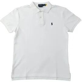 Ralph Lauren Custom Slim Fit Piquet Poloshirt weiß XL