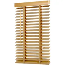 Sekey Holzjalousie 50 mm 70 x 130 cm Naturholzfarbe