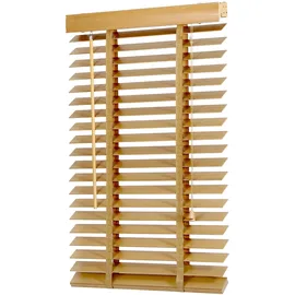 Sekey Holzjalousie 50 mm 70 x 130 cm Naturholzfarbe