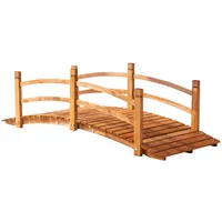 Outsunny Gartenbrücke 185 x 72 x 58 cm Orange