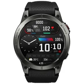 Zeblaze Stratos 3 BT 46,3 mm Kunststoffgehäuse schwarz Silikonarmband schwarz M
