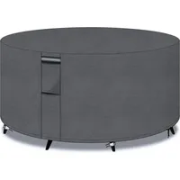 Luxuskollektion Patio Plus Gartentisch Abdeckung Rund 300x90cm Wasserdicht Grau