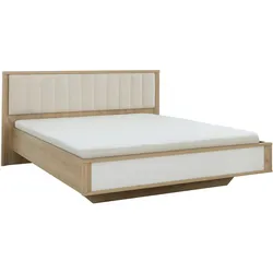 Gami Bett »MANAE«, Kopfteil mit Stoffelement, Lattenrost und Matratze nicht enthalten Gami natur/weiss
