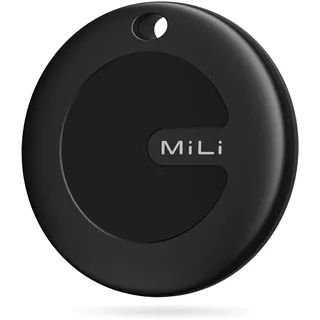 MiLi MiTag Android Smart Tag, Schlüsselfinder KeyFinder kompatibel mit Google Mein Gerät Finden APP (Android NUR), Bluetooth Key Finder für Gepäck/Taschen/Koffer/Brieftasche, Schwarz-1Pack