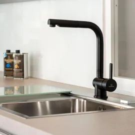 wasserwerk »WK 4, Wasserhahn, Küche, Einhebelmischer«, schwarz
