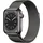 Apple Watch Series 8 GPS + Cellular 41 mm Edelstahlgehäuse graphit, Milanaise Armband graphit
