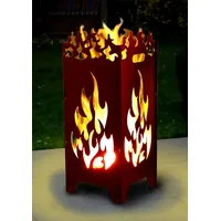 Moritz Feuerkorb Feuerkorb Flames 35x35x85 cm, (Packung), mitFlamme, Steckbar für Garten Camping Outdoor Feuerstelle Feuertonne