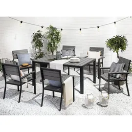 Beliani Gartenstuhl, Grau, Schwarz, 55x55x90