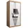 abiks möbel Schwebetürenschrank BOLIWIA 100 x 200 x 62 cm Weiß