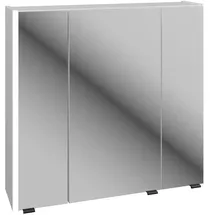 XORA Spiegelschrank Itallo, Klar, Metall, 6 Fächer, 76x70x21.6 cm, Badezimmer, Badezimmerspiegel, Spiegelschränke