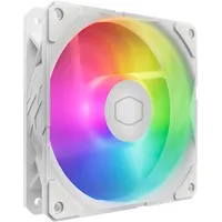 Cooler Master SickleFlow Edge 120 ARGB – 120-mm-Lüfter (690–2500 U/min, PWM), hoher Luftstrom (70,7 CFM) und statischer Druck (3,61 mmH2O), ARGB Gen 2, LED-Controller, 32,8 dBA max. - Weiß