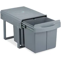 Relaxdays Einbaumülleimer 15 l Grau