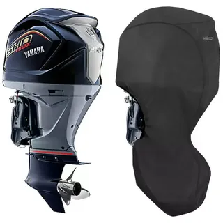 Oceansouth Schutzplane Vollabdeckungen für Yamaha Außenbordmotoren 200–250 PS – V6, VMAX SHO (2022–2024) Schaftlänge | 50,8 cm