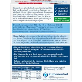 Doppelherz Aktiv Magnesium 400 Direct + B6 + B12 + Folsäure Pellets 40 St.