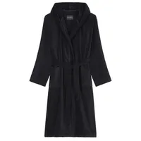 Marc O'Polo Home Herrenbademantel Timeless Men, Langform, Baumwolle, Kapuze, Gürtel, Frottee-Bademantel aus GOTS-zertifizierter Bio-Baumwolle blau S