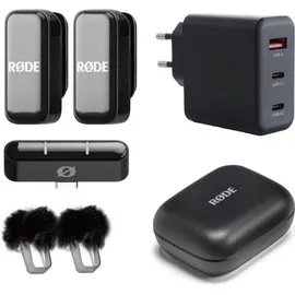 RØDE Microphones Rode Wireless Micro Drahtloses Mikrofon-System USB-C mit Netzteil