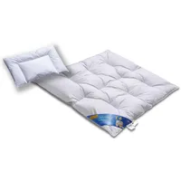 ARO ARTLÄNDER Daunenbett Junior Exklusiv 100x135 cm und Daunendecke 80x80 cm - weiß