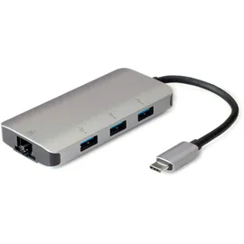 Roline USB Typ C zu Gigabit Ethernet Konverter + Hub 3x