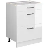 Vicco Küchenunterschrank R-Line 60 cm Weiß Schublade