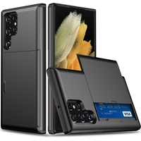 KönigDesign Hülle kompatibel mit Samsung Galaxy S22 Ultra 5G Kunststoff Soft Handyhülle - Handy Case Schwarz