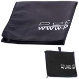 PEARL Microfaser Tuch: Extra saugfähiges Mikrofaser-Handtuch, 80 x 40 cm, schwarz (Mikrofaser Handtuch flauschig, Microfaser Travel Towel, Badetücher)