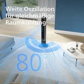 Philips CX7550/01 30 cm Turmventilator Dunkelgrau/Metall