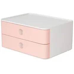 Schubladenbox SMART-BOX 2 Laden weiß/flamingo rose