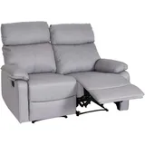 MCW 2er Kinosessel MCW-L93, Relaxsessel Fernsehsessel Sofa, Armlehne Liegefunktion Nosagfederung Stoff/Textil hellgrau