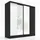 A&J MöbelLand Schwebetürenschrank SOLO 200 x 215 x 59,5 cm Schwarz