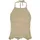 URBAN CLASSICS Short Crochet Knit Neckholder Top Beige XXL