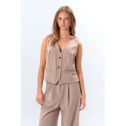 Nadia Weste - Beige - TeeShoppen
