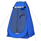ZBAOLTO Pop Up Toilettenzelt Umkleidezelt, Outdoor Camping Duschzelt Toilette, Anti UV Ankleidezelt für Strand, Angeln, Baden, mit Tragetasche (Blau, 120 * 120 * 190)