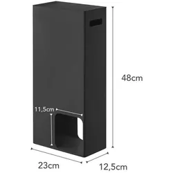 Yamazaki Toilettenpapier Aufbewahrung für Klopapier WC-Rollen Ersatzrollen Toilettenrollen schwarz 23x48x12cm