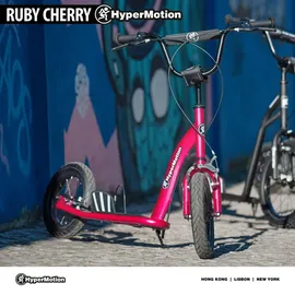HyperMotion Kinderroller 12 Zoll pink/rot