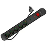 LANBERG Steckdosenleiste 5-fach Mit Schalter 5 M - Black