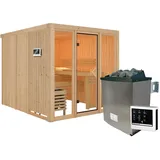 Karibu Askja inkl. 9 kW Ofen + ext. Steuerung