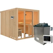 Karibu Askja inkl. 9 kW Ofen + ext. Steuerung