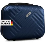 Xonic® Design Kosmetikkoffer aus ABS Hartschale – Robustes Beautycase als Handgepäck - Kosmetiktasche für Reisen – leicht & stabil (Dunkelblau)