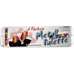 Eulenspiegel 6 Farben Metall-Palette 1 Profi-Pinsel