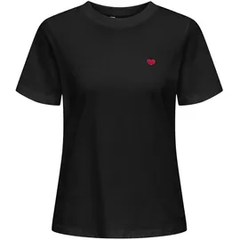 Jdy JDYPISA S/S PRINT TOP JRS NOOS Schwarz XS