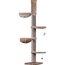 dobar Kratzbaum "Biggy" aus Holz, Maße ca.: 100 x 100 x 227 cm - Cappuccino