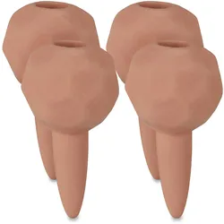 Relaxdays Relaxdays Bewässerungskugeln Ton, 4er Set, Durstkugeln Ø 6cm, Keramik, dosierte Bewässerung für Topfpflanzen, terracotta