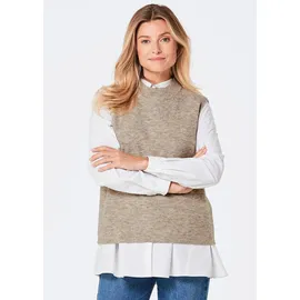 GOLDNER Rundhalspullover beige 24