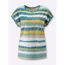 Classic Basics Sieh an! Kurzarm-Shirt in topas-gelb-geringelt | Gr.: 56
