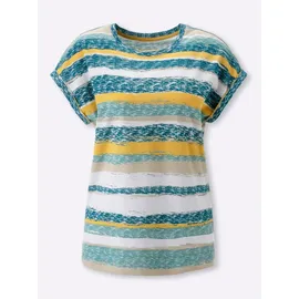 Classic Basics Sieh an! Kurzarm-Shirt in topas-gelb-geringelt | Gr.: 56