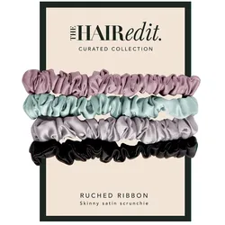 The Hair Edit Sage & Mauve Ruched Ribbon Scrunchies Haargummi 
