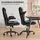 luxuskollektion Ergonomischer Bürostuhl PU Leder Schwarz