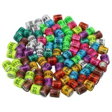 100 stücke 2026 Aluminium Kunststoff Taube Fuß Ring mit Anzahl Brief Vogel Bein Zeichen Ringe Fly Identifikation Label,8mm