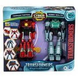 Hasbro Transformers EarthSpark Cyber-Combiner Terran Twitch und Robby Malto Action-Figuren 13 cm