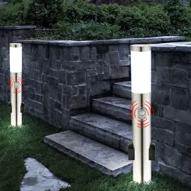 V-Tac Wegeleuchte Edelstahl 8977  Höhe 100 cm spritzwassergeschützt inkl. Bewegungsmelder silber